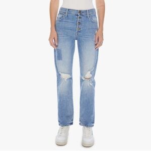 MOTHER The Snapped Ditcher Flood Straight Leg Jeans We Are Castaways Denim Sz 26